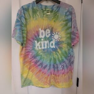 Colorful Tie-Dye 'Be Kind' Women's Tee
